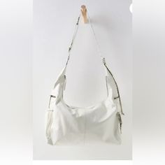 Free People Off The Record Carryall Tote Coated Shiny Canvas Adjustable Strap Ivory Multiple Pockets Including Tablet Zip Credit Card Slot Detail New With Tags * Size: Large Retail Price: $178 20"W X 14 "H X 5"D 19 Inches Adjustable Strap Drop Modern White Shoulder Bag With Pockets, Casual White Hobo Bag With Pockets, White Hobo Bag With Pockets For Everyday Use, White Hobo Bag With Pockets For Daily Use, Everyday White Hobo Bag With Zipper Closure, Everyday White Hobo Bag With Zipper, White Leather Hobo Bag With Zipper Closure, White Hobo Bag With Zipper Pocket For Daily Use, White Hobo Bag With Pockets For Travel