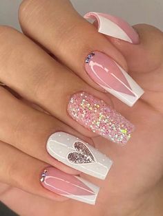 Multicolor  Collar    Color Nails Embellished   Nail,Hand & Foot Care Acrilyc Nails, Nail Options, Unghie Nail Art, Press On, Nails Spa, Fancy Nails