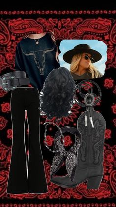 gothic western outfits Emo Vaquera, Southern Cowgirl Outfits, Alt Cowgirl Outfits, Hardy Concert Outfit Ideas, Goth Cowgirl Aesthetic, Goth Western Style, Southern Gothic Outfits, Cowgirl Witch, Black Western Outfit