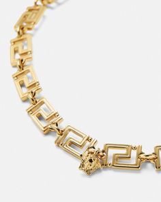 Versace Greca Necklace for Women | US Online Store Mens Designer Jewelry, Designers Jewelry Collection, Versace Jewelry, Mens Luxury, Dream Jewelry, Schmuck Design, Chains Necklace, Accessories Design, Luxury Design