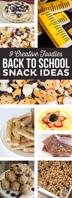 the back to school snack ideas are great for kids and adults alike, but they don't have much time to make them