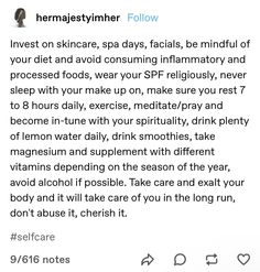 Self Improvement Aesthetic, Improvement Aesthetic, Take Care Of Your Body, Positive Self Affirmations, Self Care Activities, Self Motivation, Self Improvement Tips, Note To Self