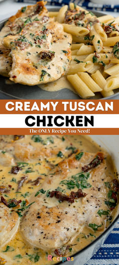 creamy tuscann chicken is an easy and delicious dinner