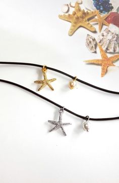 Starfish Necklace For Beach Season, Star-shaped Necklaces For Beach Summer, Adjustable Vacation Jewelry With Starfish Charm, Adjustable Starfish Charm Jewelry For Vacation, Bohemian Star-shaped Jewelry For Vacation, Adjustable Starfish Necklaces For Summer, Star-shaped Beach Jewelry For Beach Season, Beach Jewelry With Adjustable Star Charm, Adjustable Star Charm Jewelry For Beach