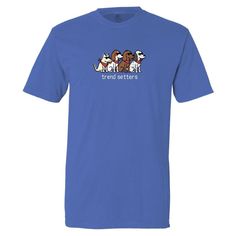 I'm quite the trend setter with this flo blue, classic tee made of 100% combed, ringspun cotton. All my puppy soft apparel is decorated right here in the U.S.A. Machine wash and dry. Orders ship 3-5 days after order placed. Blue Ring-spun Cotton Short Sleeve Top, Blue Short Sleeve Ring-spun Cotton Top, Blue Short Sleeve T-shirt In Ring-spun Cotton, Blue Screen Print Tops In Ring-spun Cotton, Blue Ring-spun Cotton Top With Screen Print, Blue Ring-spun Cotton Tops With Screen Print, Casual Blue Ring-spun Cotton Top, My Puppy, Soft Clothes