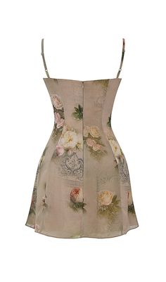 a women's dress with flowers on it