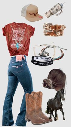 Country Belts For Women Outfit, Rustic Country Outfits, Cute Country Western Outfits, Western Outfits Women Summer Shorts, Western Themed Outfit Woman, Simple Western School Outfits, Western Ranch Outfits Women, Cowgirl Shirt Outfits, Modern Country Style Clothes