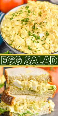 This Egg Salad is an easy Spring side dish that's simple but loaded with delicious flavor. This classic comfort food makes the perfect egg salad sandwich. Pin this Spring salad recipe! Egg Salad Recipe Easy, Easy Spring Recipes, Healthy Egg Salad, Egg Salad Sandwich, Classic Egg Salad, Easter 2024, Egg Salad Sandwiches, Side Dishes For Bbq, Recipes Cookies