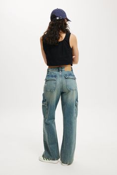 Cargo Straight JeanCotton On Women - Relaxed Cargo Jean - Sahara BlueCotton On | Women | Clothing | JeansCotton On | Women | Clothing | JeansCotton On | Women | Clothing | Jeans Water Energy, Midi Denim, Utility Style, Long Sleeve And Shorts, Clothing Jeans, Blouse Jeans, Cargo Jeans, Denim Coat, Better Love