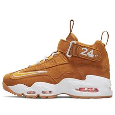 (GS) Nike Air Griffey Max 1 'Wheat' DO6685-700 (SNKR/Casual/Non-Slip/High Top/Wear-resistant) Casual Brown Nike Basketball Shoes, Casual Brown Basketball Shoes For Sports, Nike Brown Basketball Shoes For Sports, Nike Air Griffey Max 1, Air Griffey Max 1, Louis Vuitton Sneakers, New Balance Men, Gym Shoes, Sneaker Collection