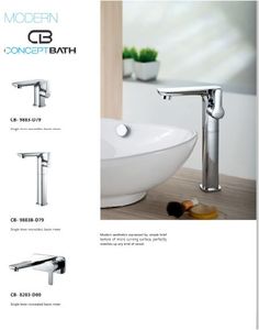 the modern bathroom sink is shown in this brochure, with instructions for how to use it