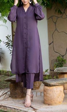 Chifon Dress, Design Kurta, Latest Dress Design, Simple Kurta Designs, Simple Kurti Designs, Kurti Designs Latest, Salwar Kamiz, Mode Abaya