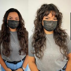 Curly Wavy Hair With Bangs, Long Shag Curly Hair, Shaggy Hair Ondulado, Cascade Haircut, Wavy Wolf Cut, Shaggy Curly Hair, Wavy Hair With Bangs, Curly Shag Haircut, Long Curly Haircuts