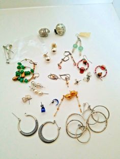 Earring Pairs Mostly Pierced Various Styles Varied Lot | eBay Earring Tree, Vintage Clip, Rhinestone Bead, Antique Earrings, Acrylic Earrings, One Set, Vintage Rhinestone, Pendant Set, Earings Piercings