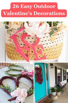 Outdoor valentine’s decorations
Diy valentines porch decor
Diy valentines decor
Valentine wreath
Pink and red decor
valentines day porch decor
valentines diy home decor
Pink Bow Decor
Pink Party Decor Ideas
Girly Decorations Party