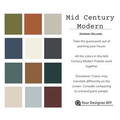 the mid century modern color scheme