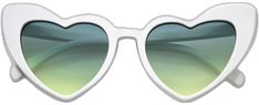 White Heart-shaped Sunglasses With Gradient Lenses, Chic Heart-shaped Sunglasses For Summer, White Heart-shaped Sunglasses With Tinted Lenses, Heart-shaped White Sunglasses With Tinted Lenses, White Heart-shaped Sunglasses For Summer, White Heart-shaped Sunglasses For Beach, White Heart-shaped Beach Sunglasses, Heart Shaped Glasses, Heart Glasses