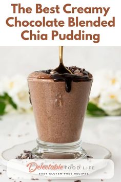 the best creamy chocolate blended chia pudding