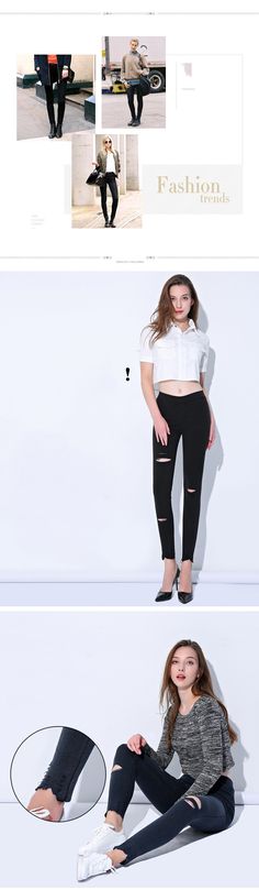 FREE SHIPPING Summer Hole Ripped Women High Waist Skinny Jeans Pants JKP3641 Edgy Stretch Elastane Pants, Mid-rise Stretch Ripped Pants, Stretch Ripped Straight Leg Pants, Edgy High Rise Stretch Leggings, Edgy High-rise Stretch Leggings, High Rise Stretch Ripped Pants, High Rise Ripped Stretch Pants, Spring Stretch Ripped Pants, Edgy Stretch Ripped Pants