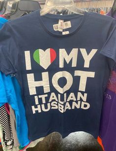 I love my hot Italian husband shirt outfit Easy 30 day return policy Cursed Tshirt Designs, Chaotic Shirts, Silly Clothes, Silly Shirt, Funky Shirts, Will Solace, Husband Shirts, Weird Shirts, Selling Clothes