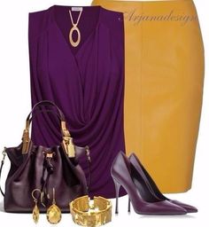 Новости Purple And Yellow, Stylish Work Outfits, Outfit Trends, Complete Outfits, Professional Outfits, Work Fashion, Business Fashion