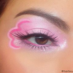 This baby pink palette is sweeter than candy! 🍭 Eye Makeup Painting, Dolly Wink Eyelashes, Half Magic Eyeshadow, Mermaid Lip Makeup, Pink Fairy Eyeshadow, Cool Lipstick Designs, Pink Eyeshadow With Eyeliner, Pink Cloud Makeup, Candy Fairy Makeup