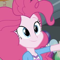 the pinkie is looking at something in her hand