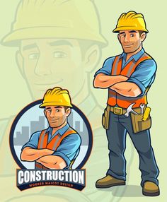 a construction worker standing with his arms crossed