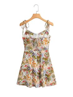 Early Spring French First Love Mori Cami Dress Sweet Fresh Women Dress New Fried Street Date Floral Dress - Multi,M Casual A-line Mini Dress For Garden Party, Casual Cotton Mini Dress For Garden Party, Printed Mini Sundress For Garden Party, Printed Sundress Mini Dress For Brunch, Casual Mini Sundress For Garden Party, Casual Floral Print Mini Dress For Dress Down Occasion, Casual Lined Mini Dress For Garden Party, Multicolor Mini Floral Sundress, Casual Summer Floral Mini Dress