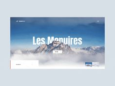 the wordpress website is displayed with mountains in the background and clouds flying over it