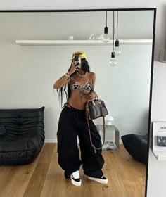 Rave Baddie Outfit, Rolling Loud Miami Outfits, Miami Festival Outfits, Baddie Rave Outfits, Rolling Loud Outfits Miami Women, Rolling Loud Outfit Ideas, Black Coachella Outfit, Outfit Recital, Rave Outfits Aesthetic