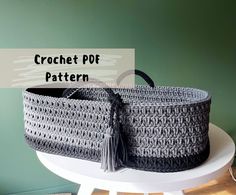 crochet pot pattern with tassels on top