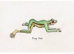 a drawing of a frog laying on its back with the word frog post written below it