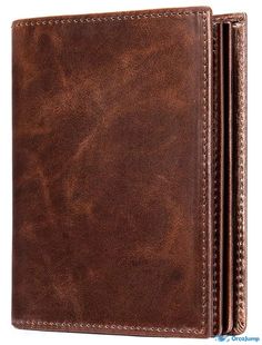 OrcaJump - Mens Nappa Leather Cowhide Zipper Wallet - Daily Black Coffee Brown Leather Trifold Wallet With Zipper Closure, Zipper Wallet, Black Coffee, Nappa Leather, Wallet, Zipper, Coffee, Leather, Black