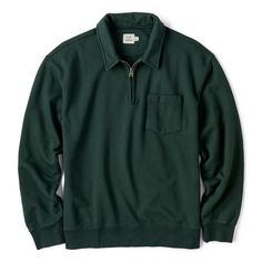 Soft to the touch and tough enough to tackle in Heavyweight Sporty Sweatshirt For Fall, Casual Heavyweight Tops With Ribbed Cuffs, Quarter Zip Sweatshirt, Zip Sweatshirt, Pullover Sweatshirts, Mens Coats, Quarter Zip, Mens Sweatshirts, Sweatshirts