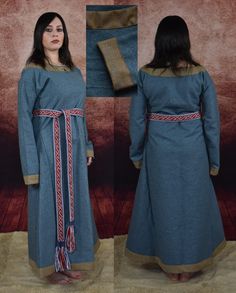 Viking woman woolen dress Woolen Dress, Viking Garb, Woolen Dresses, Viking Woman, Clothing Designs, Fantasy Clothing, Lovely Colors, Dress Clothes For Women, Vikings