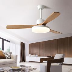 Nordic Frequency Conversion Dimmable LED Ceiling Fan Lamp with Remote Control - Dazuma Fan Lighting, Green Dome, Kids Room Lighting, Contemporary Ceiling Fans, Wood Ceiling, Bedroom Ceiling, Led Ceiling Fan, Modern Ceiling Fan, Fan Lamp