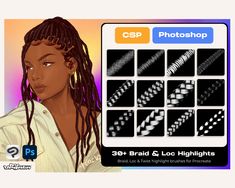 an image of a woman with dreadlocks on her head and the caption csp photoshop