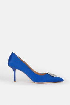 Style: HeelsFabric: Faux Leather Blue Style, Latest Shoes, Court Shoes, Quick Delivery, Blue Shoes, Blue Fashion, Shoe Collection, Kitten Heels, Buy Online