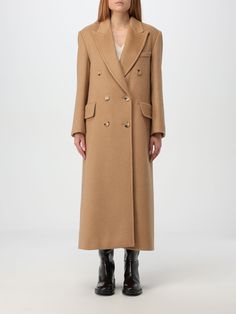 Coat MAX MARA Woman color Camel Luxury Neutral Outerwear For Formal Occasions, Luxury Neutral Outerwear For Formal Events, Elegant Camel Formal Outerwear, Max Mara Camel Coat, Max Mara Pink Coat, Max Mara Black Coat, Max Mara Teddy Bear Coat, Max Mara Manuela Coat, Max Mara Coat