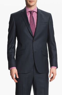 Ted Baker London 'Jones' Trim Fit Suit available at #Nordstrom Lapel Jacket, Trim Fit, Ted Baker London, Fitted Suit, Wool Suit, Sophisticated Style, Ted Baker, Suit Jacket, Color Pop