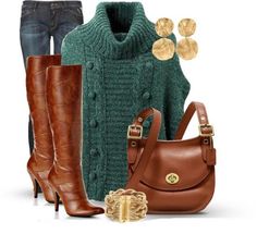 Casual Plus Size Outfits, Moda Chic, Look Casual, Green Sweater