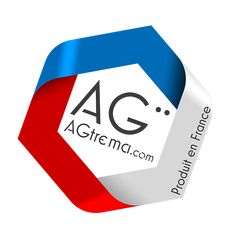 the ag logo is shown in red, white and blue