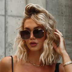 Look forward to sunny days in Bree. These rimless sunglasses feature slim wire details, angular frames, and tortoise tips. Hair Dues, Bday Hair, Lauren London, Blue Light Glasses, Rimless Sunglasses, Brown Gradient, Prescription Eyeglasses, Hair Dos