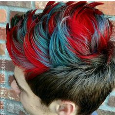 See this Instagram photo by @sierra_haircolorist • 31 likes Pravana Silver, Hairstyle Dyed, Boys Colored Hair, Pravana Vivids, Mens Hair Colour, Teal Hair, Hot Hair Colors, Men Hair Color