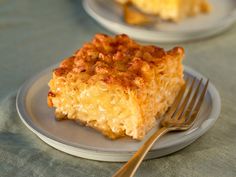 a piece of cake on a plate with a fork