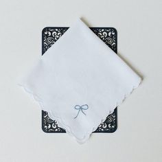 Something Blue Embroidered Wedding Handkerchief White Wedding Handkerchiefs For Summer, Vintage Wedding Handkerchiefs For Summer, Elegant Summer Handkerchiefs As Gifts, Summer White Handkerchiefs Gift, Elegant White Handkerchiefs For Summer, Elegant Formal Summer Handkerchiefs, Vintage Summer Handkerchiefs For Gift, Vintage Summer Handkerchiefs As Gift, Embroidered Handkerchief Wedding