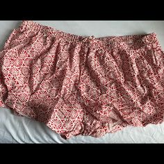 Aerie Shorts, 2018 Summer Collection Red Beachwear Bottoms For Loungewear, Red Beachwear Loungewear Bottoms, Red Summer Pajama Shorts For Vacation, Red Summer Loungewear Bottoms, Summer Vacation Red Pajama Shorts, Red Pajama Shorts For Vacation, Red Cotton Summer Pajama Shorts, Red Summer Pajama Shorts, Aerie Shorts