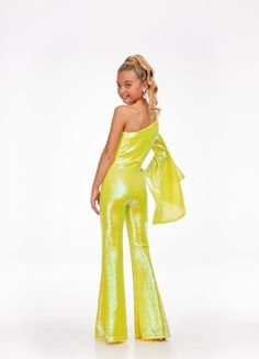 Ashley Lauren Kids 8110 One Shoulder Jumpsuit Long Bell Sleeve Sequin Pageant This groovy one shoulder jumpsuit features an oversized bell sleeve and flared pants. One Sleeve Oversized Bell Sleeve Sequin Fabric Jumpsuit Available Sizes: 6 Available Colors: Coral Spring Party Full-length Strapless Jumpsuit, Spring Party Strapless Full-length Jumpsuit, Full Length Strapless Jumpsuit For Spring Party, Party Strapless Stretch Wide Leg Jumpsuit, Party Strapless Wide Leg Stretch Jumpsuit, Party Strapless Stretch Jumpsuit With Wide Leg, Party Wide Leg Stretch Strapless Jumpsuit, Spring Party Overalls, Green Wide Leg Jumpsuits And Rompers For Party