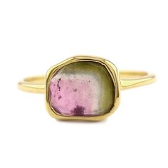 Solitaire Bio Color Gradient Watermelon Tourmaline Ring, Solid 14K Yellow Gold Ring, October Birthstone Ring, Handmade Christmas Gifts, Women's Ring. PLEASE NOTE: This Bío Tourmaline gemstone, sourced from natural mines, exhibits inherent variations in both color and shape. As each gemstone is unique, so we will provide you stone selection to choose from. * SKU: SPBR00729  * Made to Order * Gold Purity: 14K Solid Yellow Gold (stamped) * Custom Gold Color: Yellow, Rose, White Gold * Custom Gold P Watermelon Tourmaline Engagement Ring, Watermelon Tourmaline Ring, October Birthstone Ring, Tourmaline Engagement Ring, October Birthstone Rings, Birthday Ring, Color Gradient, Handmade Christmas Gifts, Tourmaline Ring